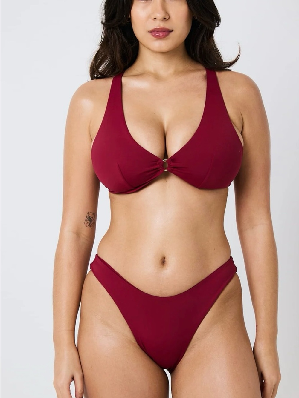NWT Toco Swim Havana Bikini Top Dark Red / Shiraz